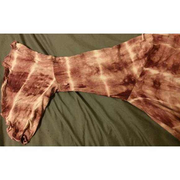 Women’s Large pink tie dyed bell sleeve blouse - Picture 6 of 8